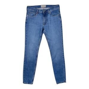 Everlane midrise medium blue wash skinny jeans women's size 27 regular